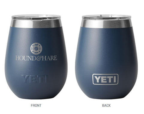 Hound & Hare Yeti Rambler 10 oz Insulated Wine Tumbler with Magslider Lid - Navy - Hound & Hare