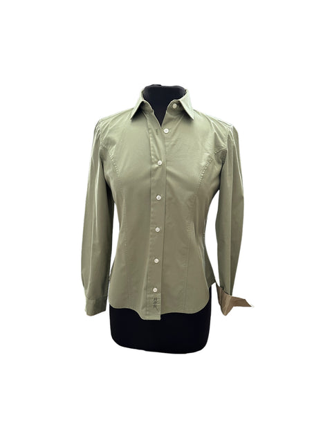 Southern Charm Ladies Luxury Cotton Shirt - Sage Green - Hound & Hare