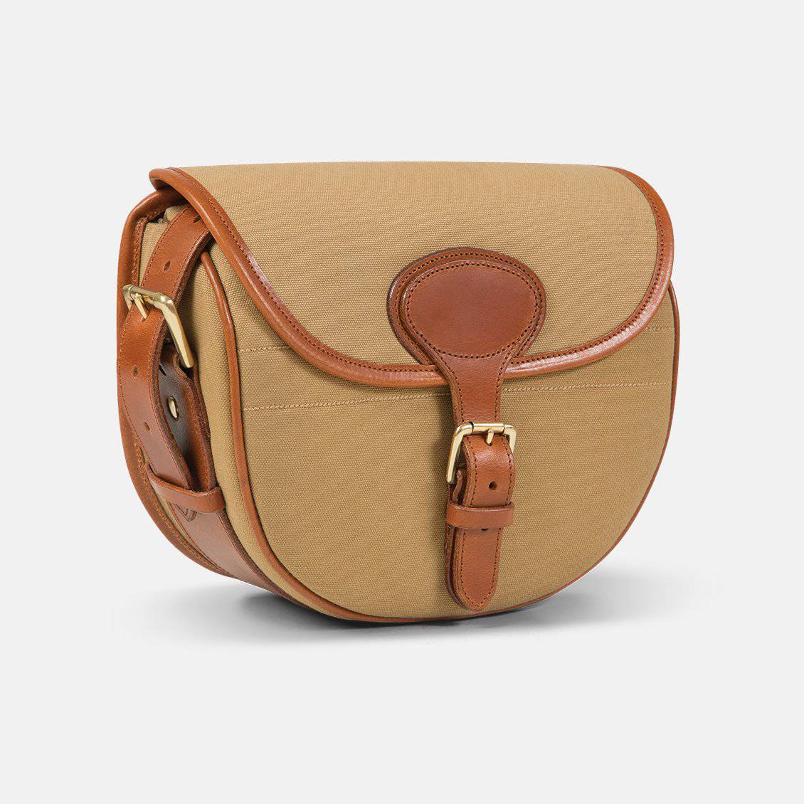 Canvas and Leather Shooting Bag in Tan Color – Miajee's