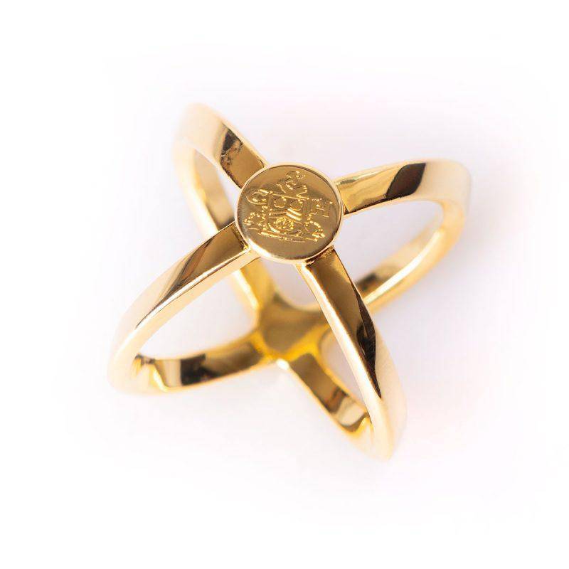 Clare Haggas Scarf Ring in Gold
